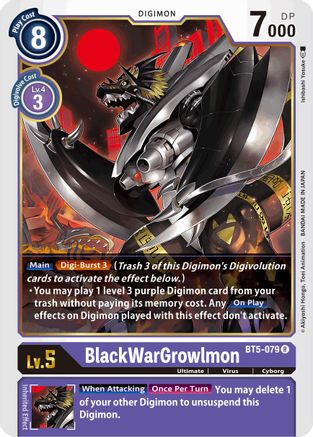 BlackWarGrowlmon (BT5-079) - Battle of Omni - Premium Digimon Single from Bandai - Just $0.25! Shop now at Game Crave Tournament Store