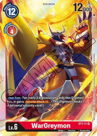 WarGreymon - ST1-11 (Event Pack 1) (ST1-11) - Starter Deck 01: Gaia Red Foil - Premium Digimon Single from Bandai - Just $4.18! Shop now at Game Crave Tournament Store