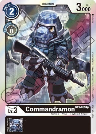Commandramon - BT3-059 (Event Pack 1) (BT3-059) - Release Special Booster Foil - Premium Digimon Single from Bandai - Just $8.54! Shop now at Game Crave Tournament Store