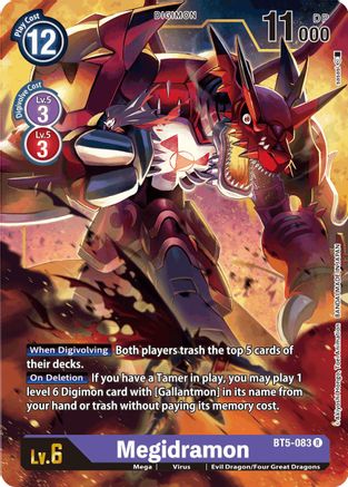 Megidramon (BT5-083) - Battle of Omni - Premium Digimon Single from Bandai - Just $0.25! Shop now at Game Crave Tournament Store