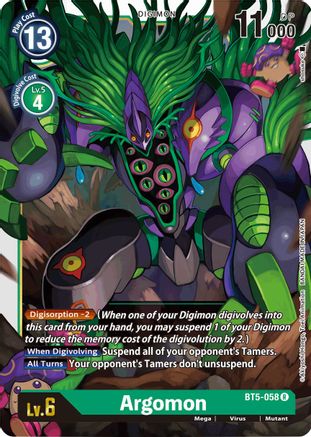 Argomon (BT5-058) - Battle of Omni - Premium Digimon Single from Bandai - Just $0.08! Shop now at Game Crave Tournament Store