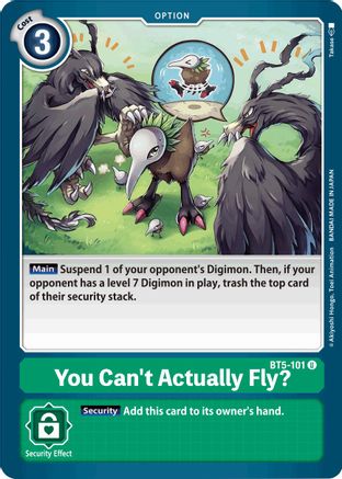 You Can't Actually Fly? (BT5-101) - Battle of Omni - Premium Digimon Single from Bandai - Just $0.08! Shop now at Game Crave Tournament Store