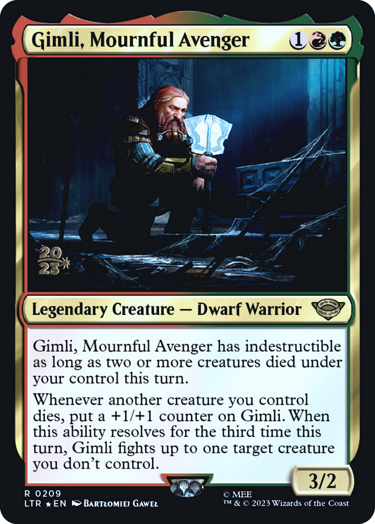 Gimli, Mournful Avenger (PLTR-209S) - Tales of Middle-earth Promos Foil - Premium MTG Single from Wizards of the Coast - Just $0.31! Shop now at Game Crave Tournament Store