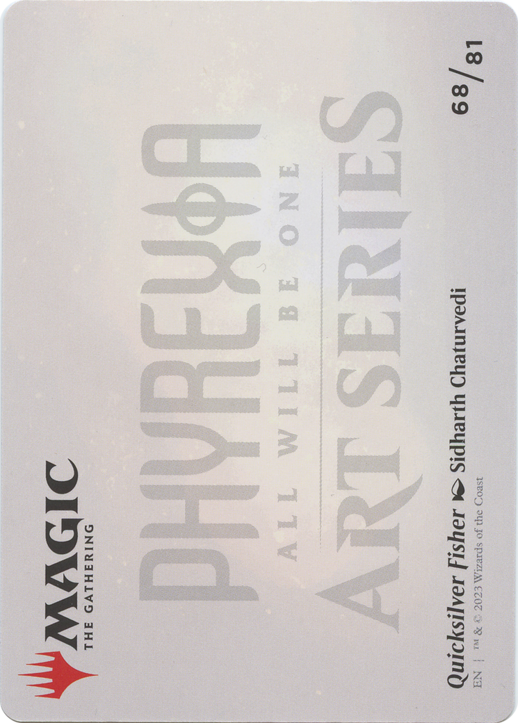 Quicksilver Fisher // Quicksilver Fisher (AONE-068) - Phyrexia: All Will Be One Art Series (Borderless) Foil - Premium MTG Single from Wizards of the Coast - Just $0! Shop now at Game Crave Tournament Store