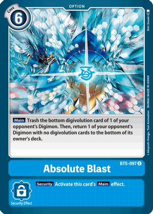 Absolute Blast (BT5-097) - Battle of Omni - Premium Digimon Single from Bandai - Just $0.25! Shop now at Game Crave Tournament Store