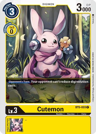 Cutemon (BT5-033) - Battle of Omni - Premium Digimon Single from Bandai - Just $0.25! Shop now at Game Crave Tournament Store