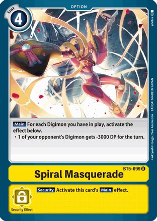 Spiral Masquerade (BT5-099) - Battle of Omni - Premium Digimon Single from Bandai - Just $0.25! Shop now at Game Crave Tournament Store