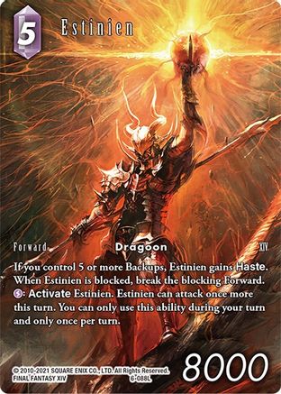 Estinien (Full Art Reprint) (OPUS XIV: CRYSTAL ABYSS) Foil - Premium Final Fantasy Single from Opus XIV: Crystal Abyss - Just $61.91! Shop now at Game Crave Tournament Store