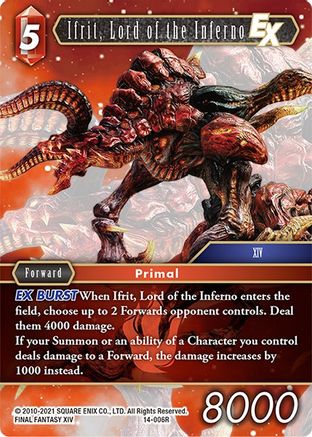 Ifrit, Lord of the Inferno EX (OPUS XIV: CRYSTAL ABYSS) Foil - Premium Final Fantasy Single from Opus XIV: Crystal Abyss - Just $1.38! Shop now at Game Crave Tournament Store