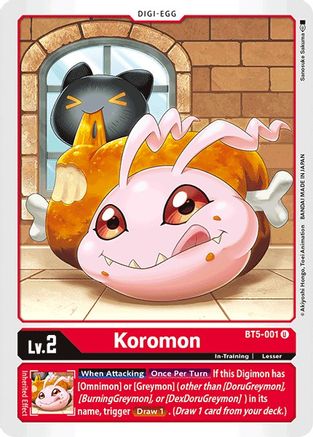 Koromon (BT5-001) - Battle of Omni - Premium Digimon Single from Bandai - Just $0.25! Shop now at Game Crave Tournament Store