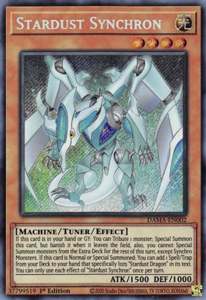 Stardust Synchron (DAMA-EN002) - Dawn of Majesty 1st Edition - Premium Yugioh Single from Konami - Just $2.24! Shop now at Game Crave Tournament Store