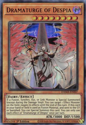 Dramaturge of Despia (DAMA-EN007) - Dawn of Majesty 1st Edition - Premium Yugioh Single from Konami - Just $0.29! Shop now at Game Crave Tournament Store