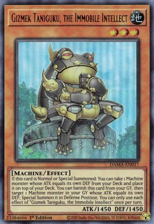Gizmek Taniguku, the Immobile Intellect (DAMA-EN017) - Dawn of Majesty 1st Edition - Premium Yugioh Single from Konami - Just $0.25! Shop now at Game Crave Tournament Store