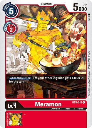 Meramon (BT5-011) - Battle of Omni - Premium Digimon Single from Bandai - Just $0.25! Shop now at Game Crave Tournament Store