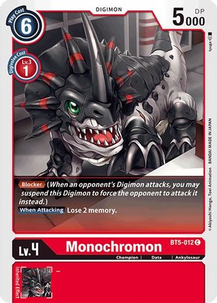 Monochromon (BT5-012) - Battle of Omni - Premium Digimon Single from Bandai - Just $0.25! Shop now at Game Crave Tournament Store