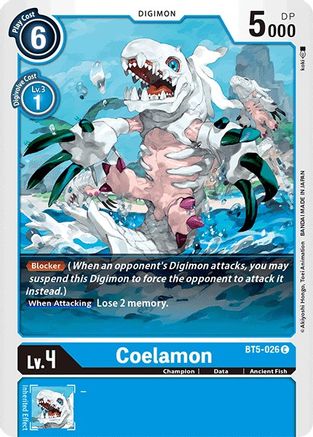 Coelamon (BT5-026) - Battle of Omni - Premium Digimon Single from Bandai - Just $0.08! Shop now at Game Crave Tournament Store