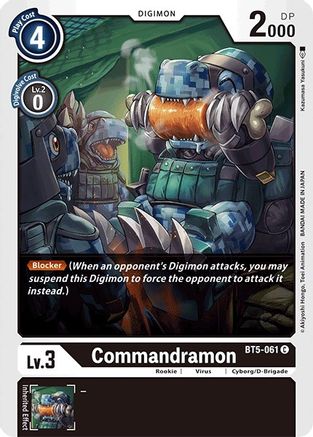 Commandramon (BT5-061) - Battle of Omni - Premium Digimon Single from Bandai - Just $0.25! Shop now at Game Crave Tournament Store