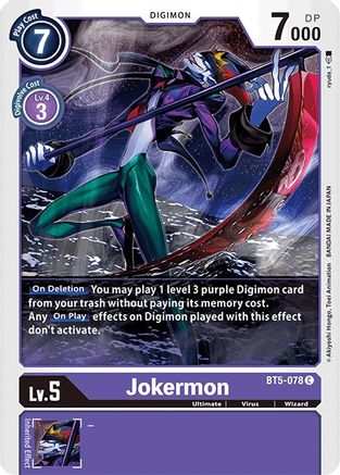 Jokermon (BT5-078) - Battle of Omni - Premium Digimon Single from Bandai - Just $0.08! Shop now at Game Crave Tournament Store