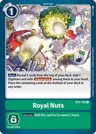 Royal Nuts (BT5-100) - Battle of Omni - Premium Digimon Single from Bandai - Just $0.08! Shop now at Game Crave Tournament Store