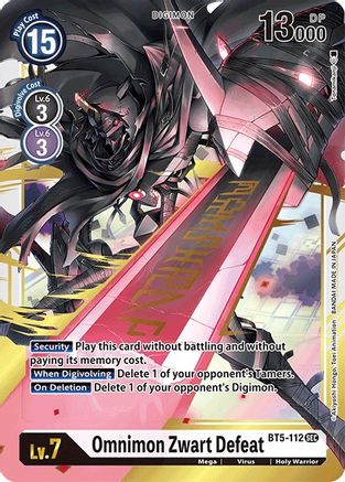 Omnimon Zwart Defeat (BT5-112) - Battle of Omni Foil - Premium Digimon Single from Bandai - Just $3.07! Shop now at Game Crave Tournament Store