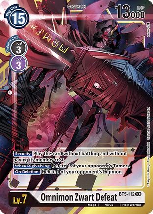 Omnimon Zwart Defeat (Alternate Art) (BT5-112) - Battle of Omni Foil - Premium Digimon Single from Bandai - Just $2.17! Shop now at Game Crave Tournament Store