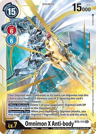 Omnimon X Anti-body (BT5-111) - Battle of Omni Foil - Premium Digimon Single from Bandai - Just $1.25! Shop now at Game Crave Tournament Store