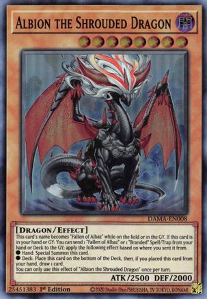 Albion the Shrouded Dragon (DAMA-EN008) - Dawn of Majesty 1st Edition - Premium Yugioh Single from Konami - Just $2.33! Shop now at Game Crave Tournament Store