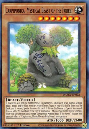 Carpiponica, Mystical Beast of the Forest (DAMA-EN022) - Dawn of Majesty 1st Edition - Premium Yugioh Single from Konami - Just $0.25! Shop now at Game Crave Tournament Store