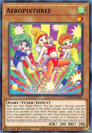 Aeropixthree (DAMA-EN031) - Dawn of Majesty 1st Edition - Premium Yugioh Single from Konami - Just $0.25! Shop now at Game Crave Tournament Store