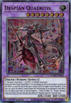 Despian Quaeritis (DAMA-EN034) - Dawn of Majesty 1st Edition - Premium Yugioh Single from Konami - Just $1.28! Shop now at Game Crave Tournament Store