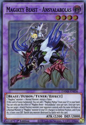 Magikey Beast - Ansyalabolas (DAMA-EN036) - Dawn of Majesty 1st Edition - Premium Yugioh Single from Konami - Just $0.25! Shop now at Game Crave Tournament Store