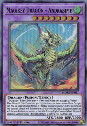 Magikey Dragon - Andrabime (DAMA-EN037) - Dawn of Majesty 1st Edition - Premium Yugioh Single from Konami - Just $0.25! Shop now at Game Crave Tournament Store