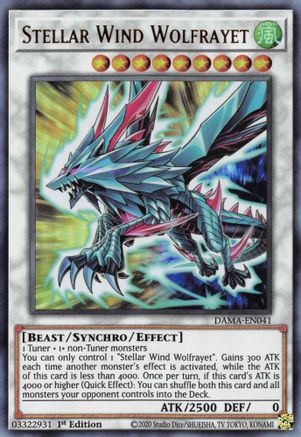 Stellar Wind Wolfrayet (DAMA-EN041) - Dawn of Majesty 1st Edition - Premium Yugioh Single from Konami - Just $0.38! Shop now at Game Crave Tournament Store