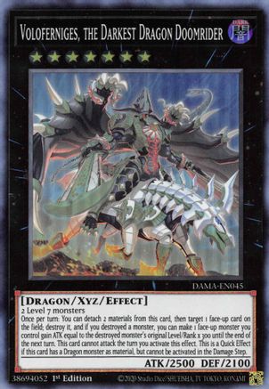 Voloferniges, the Darkest Dragon Doomrider (DAMA-EN045) - Dawn of Majesty 1st Edition - Premium Yugioh Single from Konami - Just $0.56! Shop now at Game Crave Tournament Store