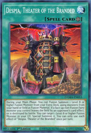 Despia, Theater of the Branded (DAMA-EN053) - Dawn of Majesty 1st Edition - Premium Yugioh Single from Konami - Just $0.25! Shop now at Game Crave Tournament Store