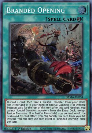 Branded Opening (DAMA-EN054) - Dawn of Majesty 1st Edition - Premium Yugioh Single from Konami - Just $0.96! Shop now at Game Crave Tournament Store