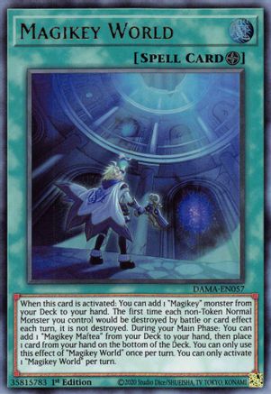 Magikey World (DAMA-EN057) - Dawn of Majesty 1st Edition - Premium Yugioh Single from Konami - Just $0.74! Shop now at Game Crave Tournament Store