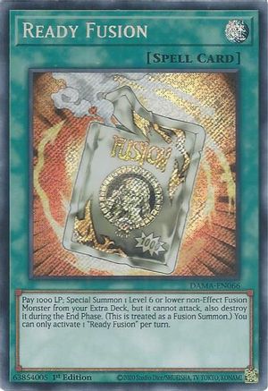 Ready Fusion (DAMA-EN066) - Dawn of Majesty 1st Edition - Premium Yugioh Single from Konami - Just $4.09! Shop now at Game Crave Tournament Store