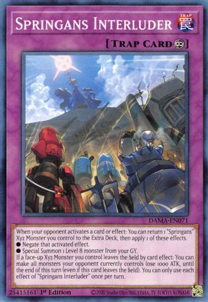 Springans Interluder (DAMA-EN071) - Dawn of Majesty 1st Edition - Premium Yugioh Single from Konami - Just $0.25! Shop now at Game Crave Tournament Store