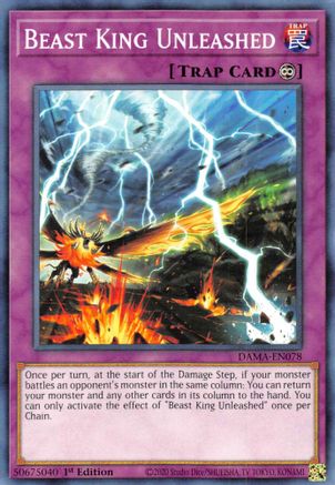 Beast King Unleashed (DAMA-EN078) - Dawn of Majesty 1st Edition - Premium Yugioh Single from Konami - Just $0.25! Shop now at Game Crave Tournament Store