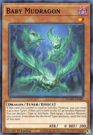 Baby Mudragon (DAMA-EN081) - Dawn of Majesty 1st Edition - Premium Yugioh Single from Konami - Just $0.25! Shop now at Game Crave Tournament Store
