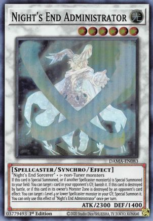Night's End Administrator (DAMA-EN083) - Dawn of Majesty 1st Edition - Premium Yugioh Single from Konami - Just $0.25! Shop now at Game Crave Tournament Store