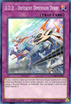 D.D.D. - Different Dimension Derby (DAMA-EN085) - Dawn of Majesty 1st Edition - Premium Yugioh Single from Konami - Just $0.25! Shop now at Game Crave Tournament Store
