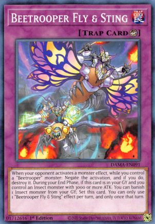 Beetrooper Fly & Sting (DAMA-EN091) - Dawn of Majesty 1st Edition - Premium Yugioh Single from Konami - Just $0.25! Shop now at Game Crave Tournament Store