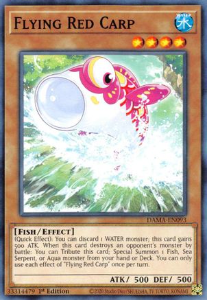 Flying Red Carp (DAMA-EN093) - Dawn of Majesty 1st Edition - Premium Yugioh Single from Konami - Just $0.08! Shop now at Game Crave Tournament Store