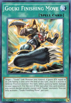 Gouki Finishing Move (DAMA-EN099) - Dawn of Majesty 1st Edition - Premium Yugioh Single from Konami - Just $0.25! Shop now at Game Crave Tournament Store