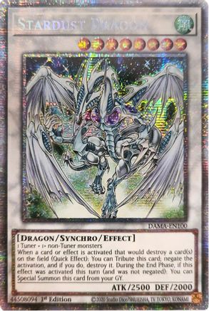 Stardust Dragon (Starlight Rare) (DAMA-EN100) - Dawn of Majesty 1st Edition - Premium Yugioh Single from Konami - Just $214.82! Shop now at Game Crave Tournament Store