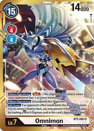 Omnimon (Alternate Art - sasasi) (BT5-086) - Battle of Omni Foil - Premium Digimon Single from Bandai - Just $1.49! Shop now at Game Crave Tournament Store