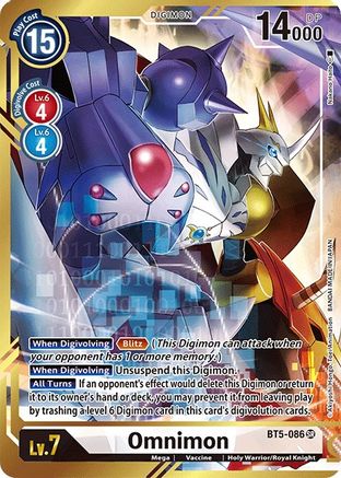 Omnimon (Alternate Art - Nakano Haito) (BT5-086) - Battle of Omni Foil - Premium Digimon Single from Bandai - Just $1.25! Shop now at Game Crave Tournament Store