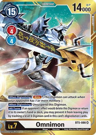 Omnimon (Alternate Art - As'Maria) (BT5-086) - Battle of Omni Foil - Premium Digimon Single from Bandai - Just $1.53! Shop now at Game Crave Tournament Store